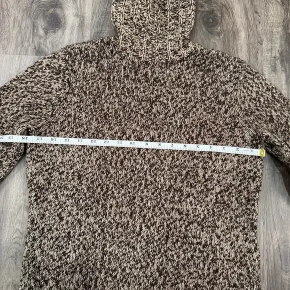 Gap Women’s Size L Turtleneck Knit Sweater Natural Wool/Cotton Blend Brown - Picture 8 of 10